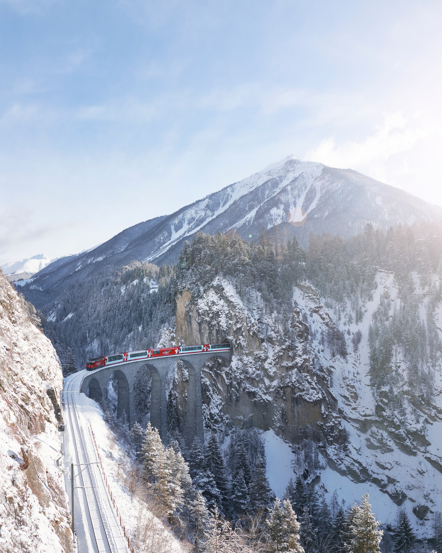 Glacier Express na viaduktu Landwasser. Foto: RhB