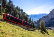 Zubačka na horu Pilatus. Foto: Pilatus-Bahnen A.G., 2022, Fotograf: Nadja Lipp