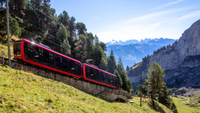 Zubačka na horu Pilatus. Foto: Pilatus-Bahnen A.G., 2022, Fotograf: Nadja Lipp